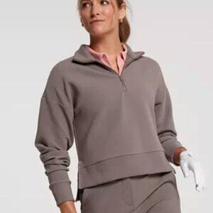 Calia Women's Soft Scuba 1/4 Zip Pull Over in Gauntlet Gray size XXL NWT